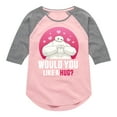 thumbnail image 1 of Big Hero 6 - Baymax Like A Hug - Toddler And Youth Girls Raglan Graphic T-Shirt, 1 of 5