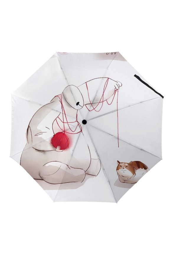 Big-Hero-6-Baymax Umbrella, Automatic Folding Travel Umbrella Portable for Outdoor Waterproof Windproof UV Protection