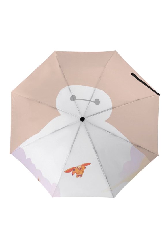 Big-Hero-6-Baymax Umbrella, Automatic Folding Travel Umbrella Portable for Outdoor Waterproof Windproof UV Protection