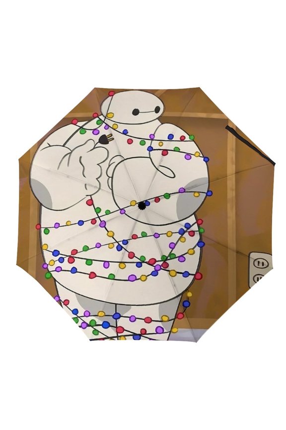 Big-Hero-6-Baymax Umbrella, Automatic Folding Travel Umbrella Portable for Outdoor Waterproof Windproof UV Protection