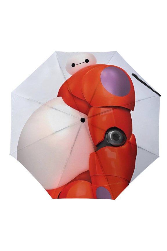 Big-Hero-6-Baymax Umbrella, Automatic Folding Travel Umbrella Portable for Outdoor Waterproof Windproof UV Protection