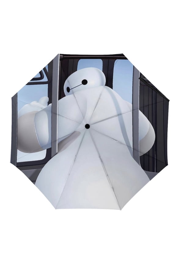 Big-Hero-6-Baymax Umbrella, Automatic Folding Travel Umbrella Portable for Outdoor Waterproof Windproof UV Protection