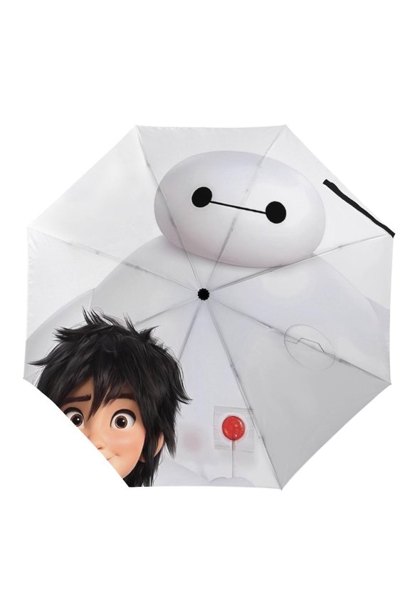 Big-Hero-6-Baymax Umbrella, Automatic Folding Travel Umbrella Portable for Outdoor Waterproof Windproof UV Protection