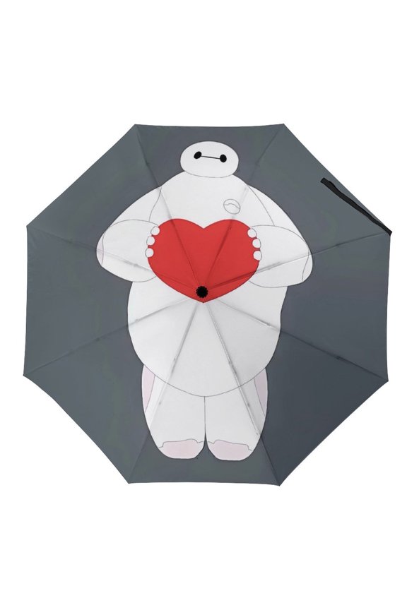 Big-Hero-6-Baymax Umbrella, Automatic Folding Travel Umbrella Portable for Outdoor Waterproof Windproof UV Protection