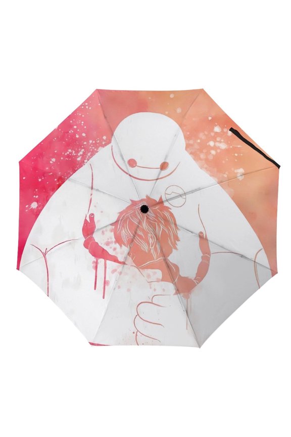Big-Hero-6-Baymax Umbrella, Automatic Folding Travel Umbrella Portable for Outdoor Waterproof Windproof UV Protection
