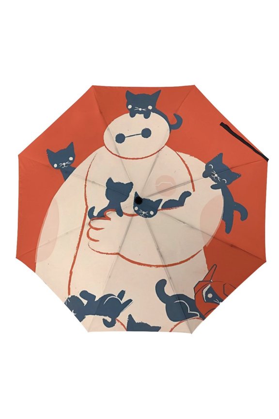 Big-Hero-6-Baymax Umbrella, Automatic Folding Travel Umbrella Portable for Outdoor Waterproof Windproof UV Protection