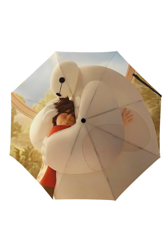 Big-Hero-6-Baymax Umbrella, Automatic Folding Travel Umbrella Portable for Outdoor Waterproof Windproof UV Protection
