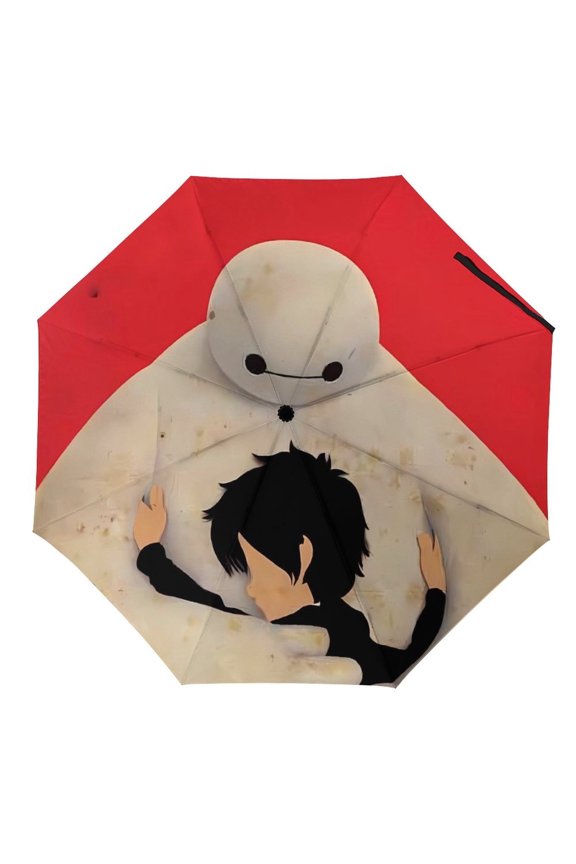 Big-Hero-6-Baymax Umbrella, Automatic Folding Travel Umbrella Portable for Outdoor Waterproof Windproof UV Protection