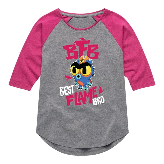 Big Hero 6 - Best Flame Bro - Toddler And Youth Girls Raglan Graphic T-Shirt