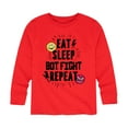 thumbnail image 1 of Big Hero 6 - Eat Sleep Bot Fight - Youth Long Sleeve Graphic T-Shirt, 1 of 5