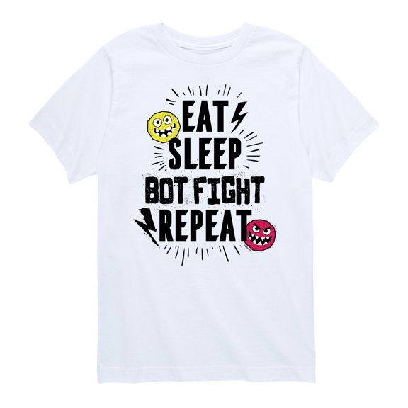 Big Hero 6 - Eat Sleep Bot Fight - Youth Short Sleeve Graphic T-Shirt