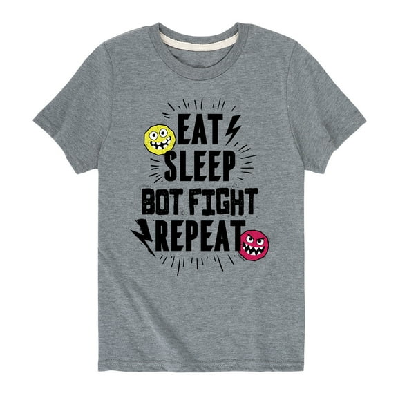 Big Hero 6 - Eat Sleep Bot Fight - Youth Short Sleeve Graphic T-Shirt