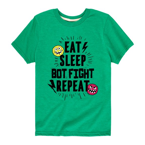 Big Hero 6 - Eat Sleep Bot Fight - Youth Short Sleeve Graphic T-Shirt