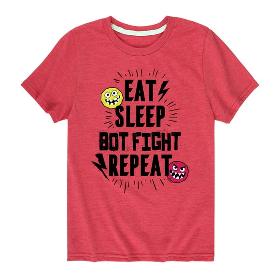 Big Hero 6 - Eat Sleep Bot Fight - Youth Short Sleeve Graphic T-Shirt