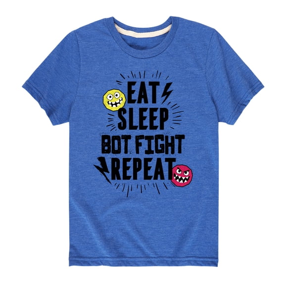 Big Hero 6 - Eat Sleep Bot Fight - Youth Short Sleeve Graphic T-Shirt