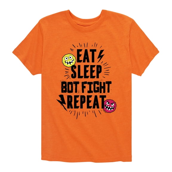 Big Hero 6 - Eat Sleep Bot Fight - Youth Short Sleeve Graphic T-Shirt