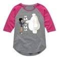 thumbnail image 1 of Big Hero 6 - Fist Bump Ba La La La La - Toddler And Youth Girls Raglan Graphic T-Shirt, 1 of 5