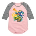 thumbnail image 1 of Big Hero 6 - Fred Fired Up - Toddler And Youth Girls Raglan Graphic T-Shirt, 1 of 4