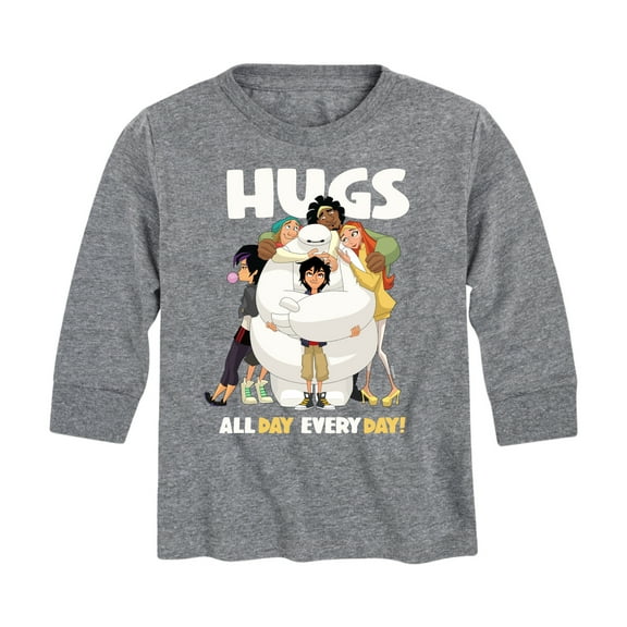Big Hero 6 - Hugs All Day Every Day - Youth Long Sleeve Graphic T-Shirt