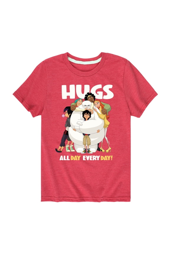 - Hugs All Day Every Day - Youth Short Sleeve Graphic T-Shirt