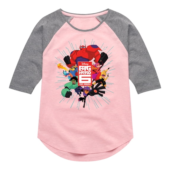Big Hero 6 - Toddler And Youth Girls Raglan Graphic T-Shirt