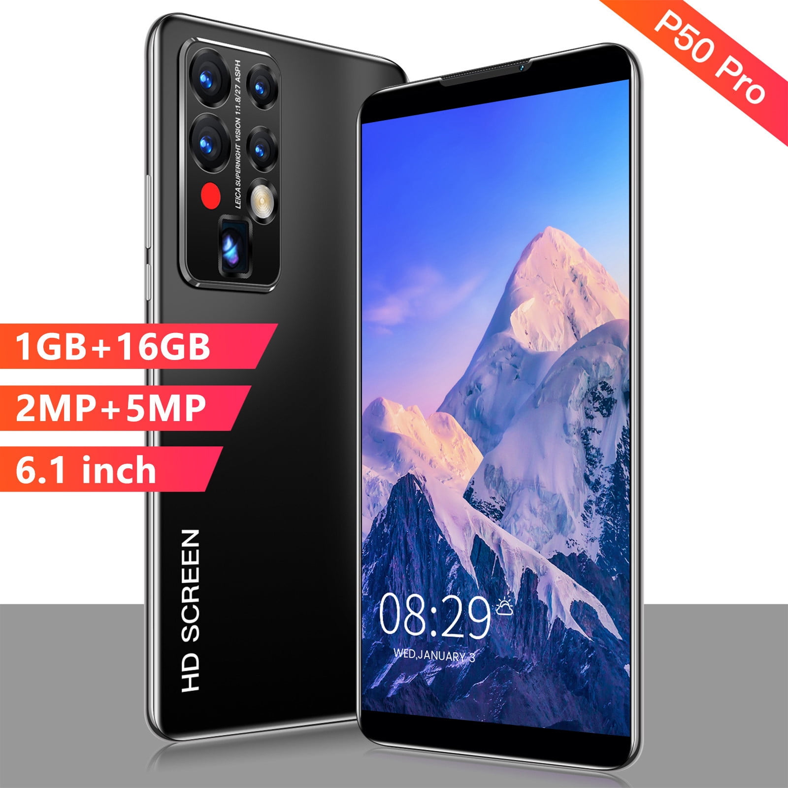 Big Holiday 50% Clear! Smart Phone Android 8.1 Smartphone HD Full Screen Phone Dual SIM Unlocked Smart Phone 1G RAM+16GB ROM 6.1 Inch Cellphones Mobile Phones Gifts