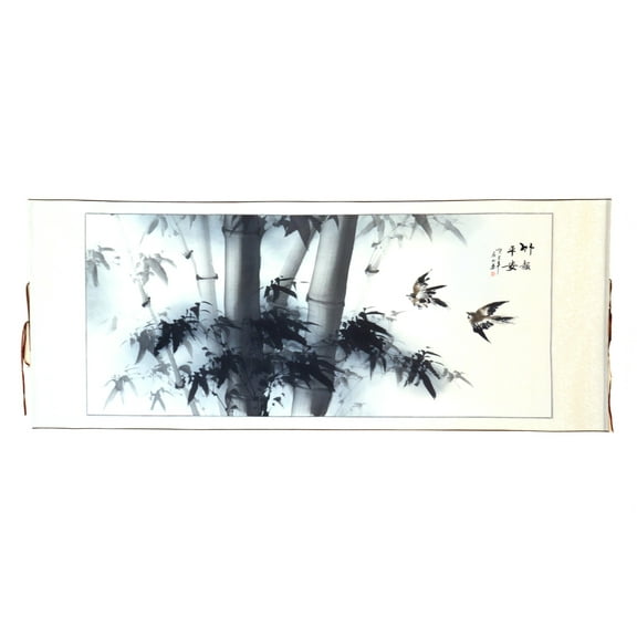 Big Horizontal Bamboo Scroll Picture