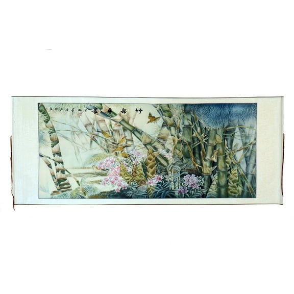 Big Horizontal Bamboo Scroll Picture