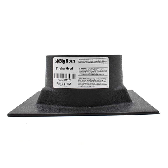 Big Horn 11112 4 Inch Universal Dust Hood with 6 Inch Flange for Wood Shop Dust Collection