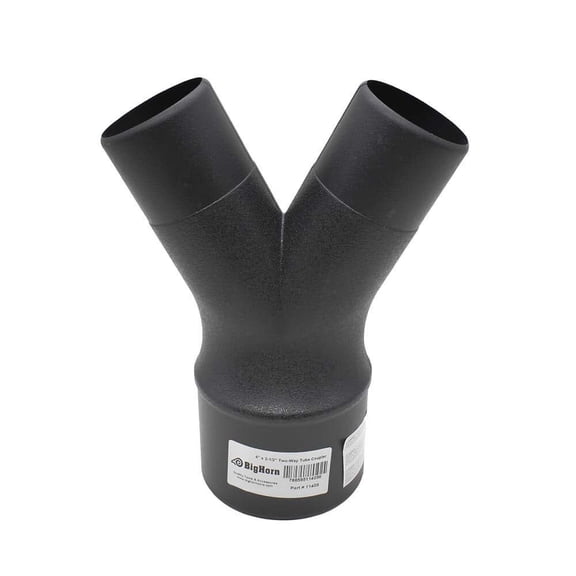 Big Horn 4 X 2-1/2 Inch Black Plastic Two-Way Tube Coupler Adapter
