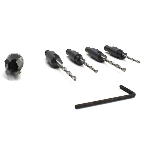 Big Horn 5-Piece Metal Self-Centering Countersink Bit Set