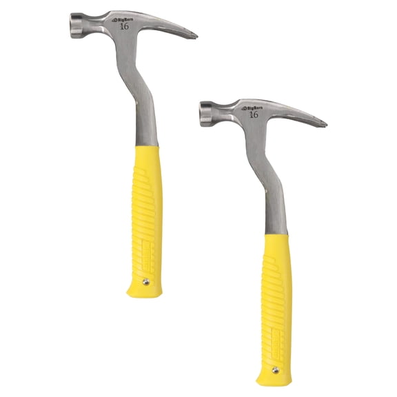 Big Horn 15111 16oz Magnetic Cap Nail Roofing Hammer (2-Pack)