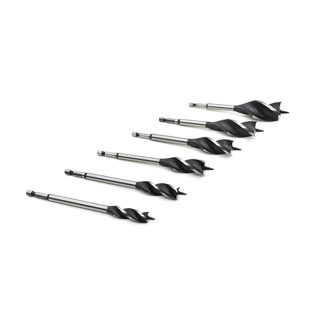 Big Horn 18984K TurboBore Tri Flute Wood Drill Bit 6 Piece Set - 1/2 Inch To 1-1/4 Inch