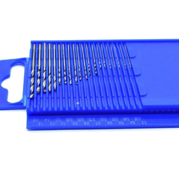 Big Horn 20-Pc #61-80 Numbered High Speed Steel Tiny Small Drill Bit Set
