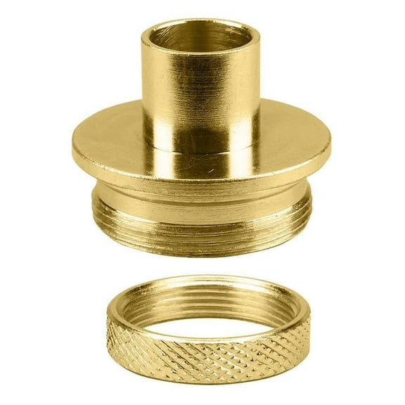 Big Horn 19668 Brass Router Template Guide with Brass Template Guide Lock Nut - Door Template