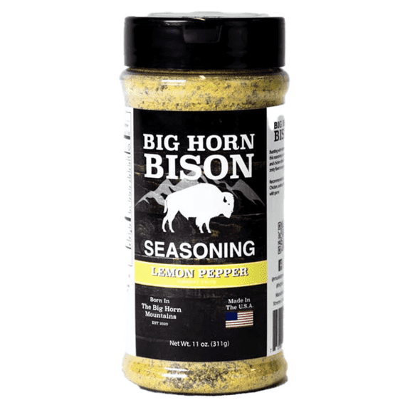 Big Horn Bison Lemon Pepper Seasoning, 11 oz, Fat-Free