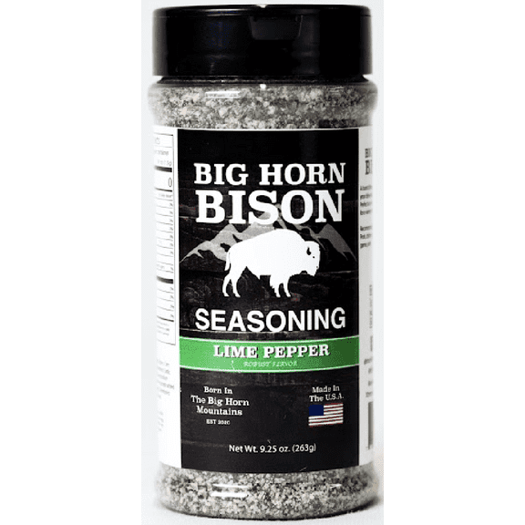 Big Horn Bison Seasoning - Lime Pepper, 9.25 oz.