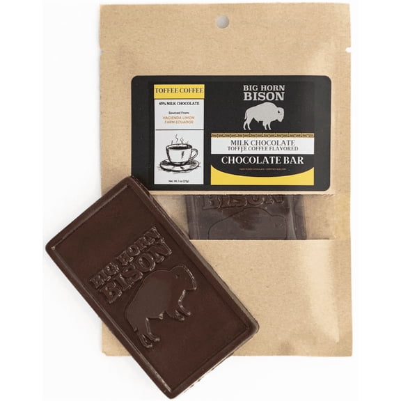 Big Horn Bison Chocolate Bar Toffee Coffee 1 Count 1 oz.