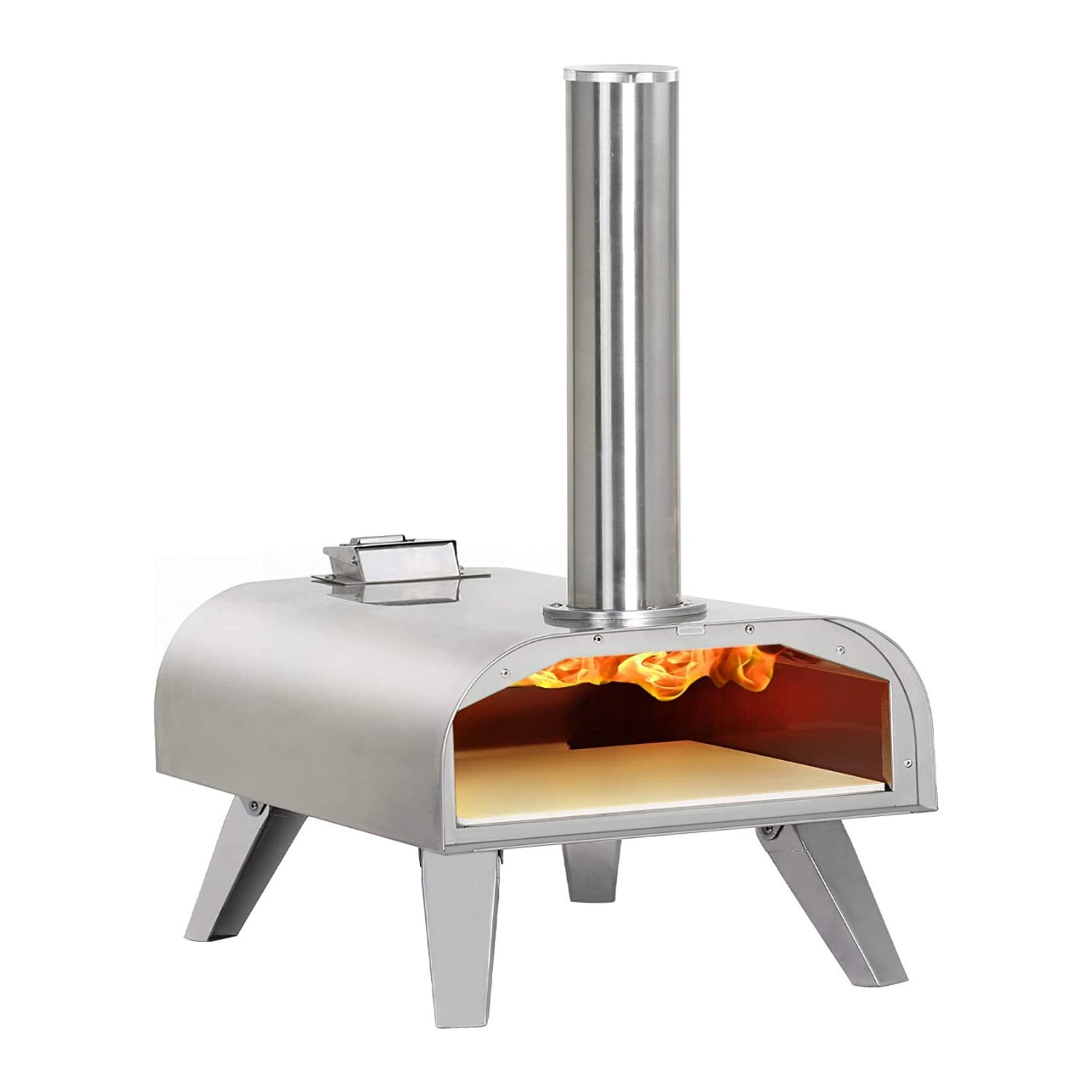 Big Horn Outdoors 12" Wood Pellet Pizza Oven, 3-in-1 Pizza Maker Compatible with Gas Burner and Electric Heater Accessories (Sold Separately)