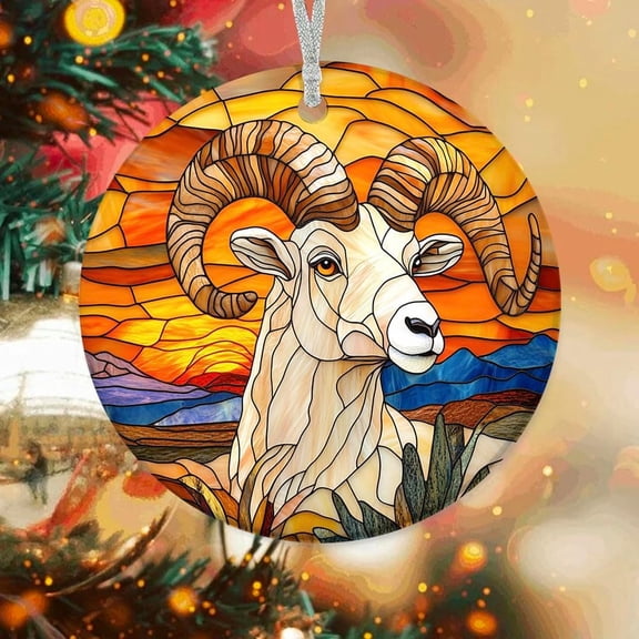 Big Horn Sheep Tree Ornaments, Big Horn Sheep for Christmas 2025, Big Horn Sheep Christmas Keepsake, Christmas Hanging Dcor 3TOWvw