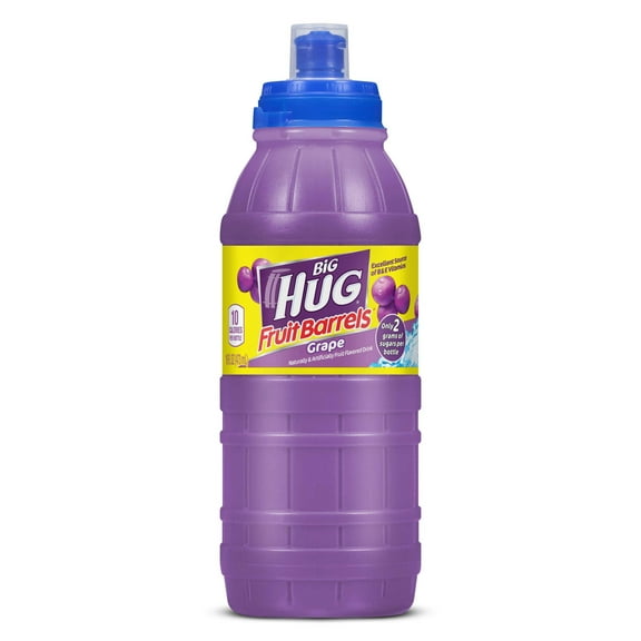 Big Hug Fruit Barrels Sports Cap Grape Fruit Flavored Drink, 16 Fluid Ounce -- 24 per case.