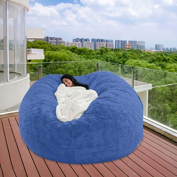 Big Huge Giant Bean Bag Chair for Adults, (No Filler) Bean Bag Chairs in Multiple Sizes and Colors Giant Foam-Filling Required- Machine Washable Covers, Double Stitched Seams
