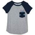 thumbnail image 1 of Big Hugs Juniors Pocket Cotton T-Shirt, Grey & Black - Large, 1 of 1
