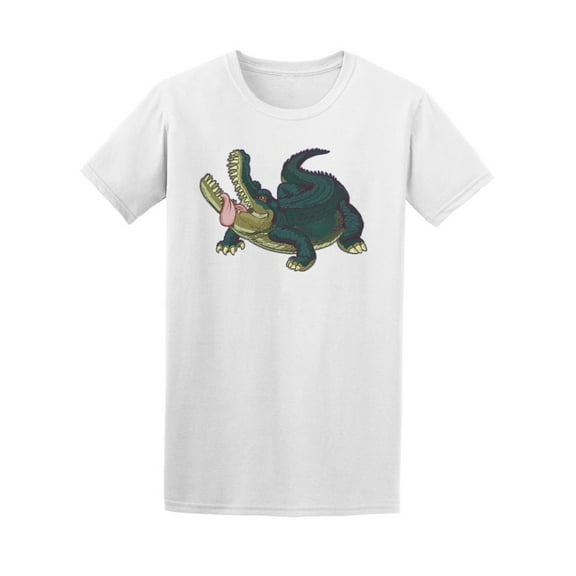 Big Hungry Scary Alligator T-Shirt Men -Image by Shutterstock, Male Medium