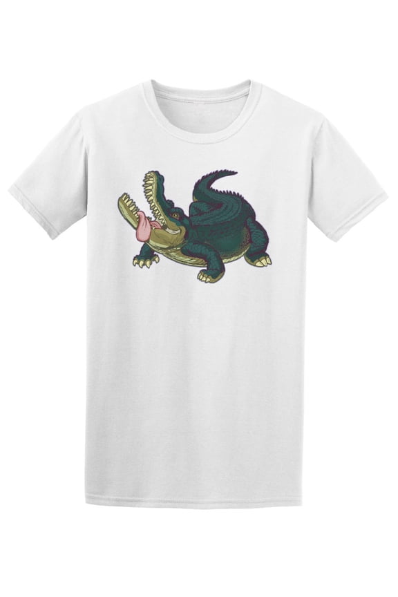 Big Hungry Scary Alligator T-Shirt Men -Image by Shutterstock, Male Medium