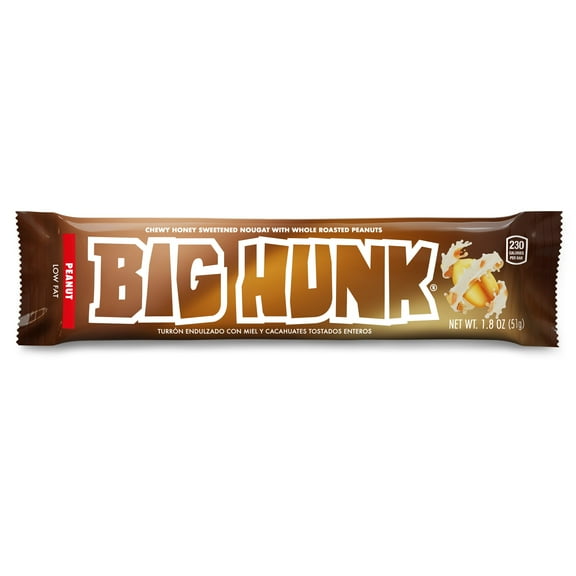 Big Hunk; Nougat; Candy; Nougat Candy Bar with Roasted Peanuts