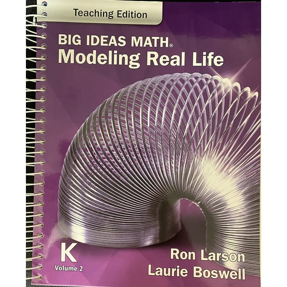 Big Ideas Math: Modeling Real Life (2022) - Grade K Teaching Edition Volume 2
