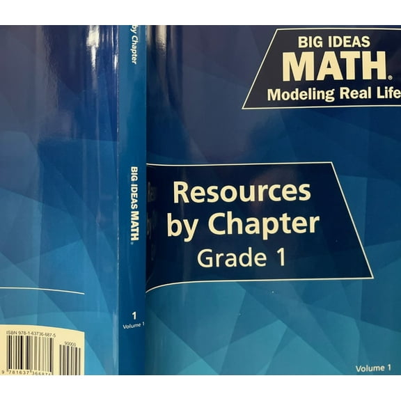 Pre-Owned Big Ideas Math, Modeling Real Life, Grade 1 Volume 1, Resources by Chapter, c. 2022, 9781637366875, 1637366876 -
