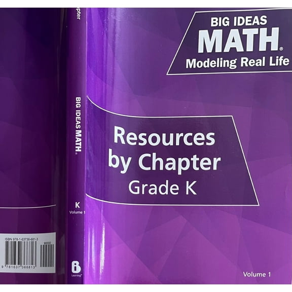 Big Ideas Math, Modeling Real Life, Grade K Volume 1, Resources by Chapter, c. 2022, 9781637366813, 1637366817