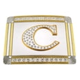 thumbnail image 1 of Big Initial C Letter Alphabet Belt Buckle Western Cowboy Rodeo Gold Silver Shiny, 1 of 2